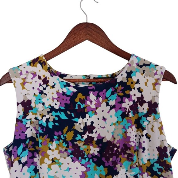 Lands'‎ End Women's Floral Dress Sleeveless Pockets Zip Up Size 14 - Picture 3 of 8